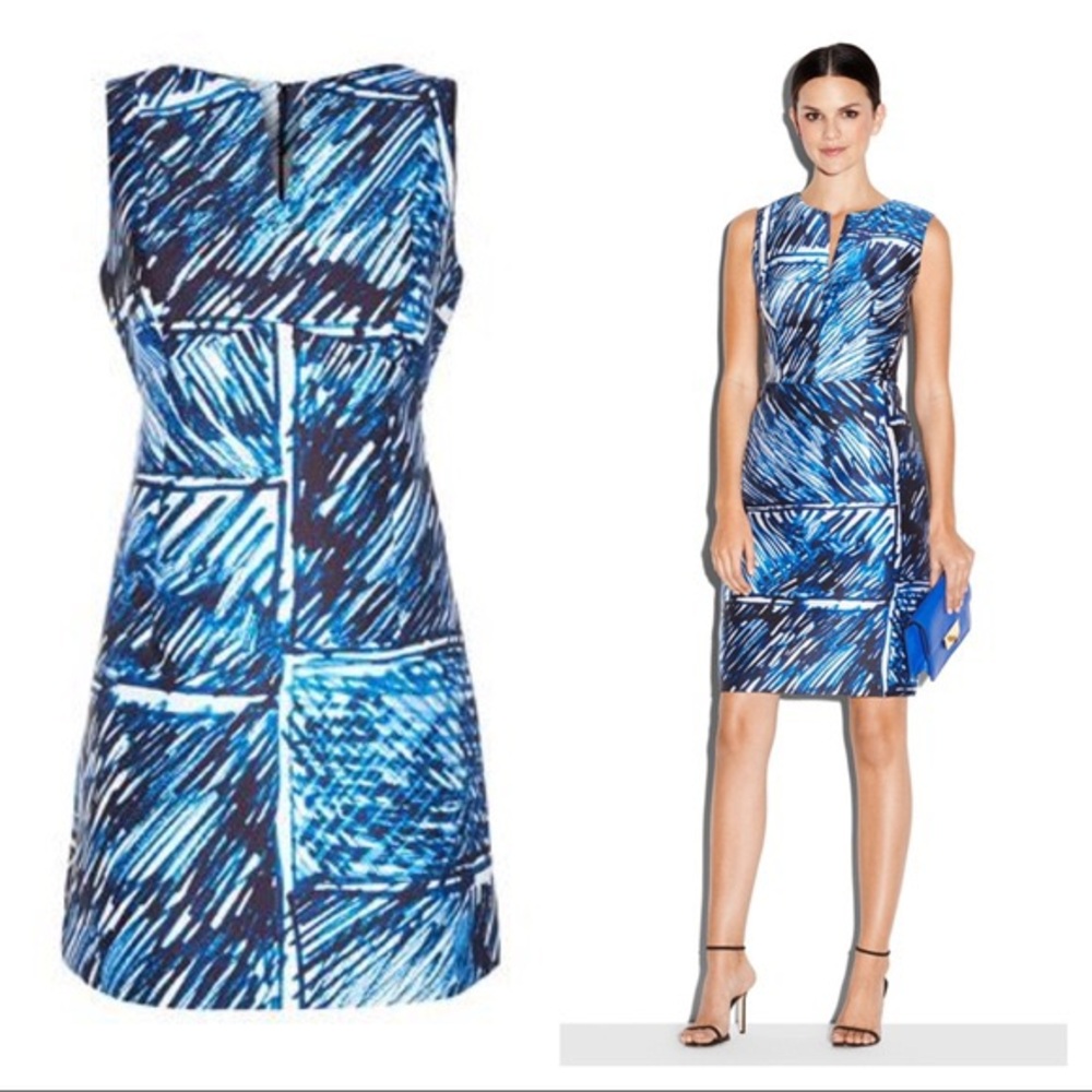 Milly Scribble Print Sheath Dress